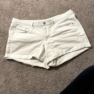 White Denim Shorts